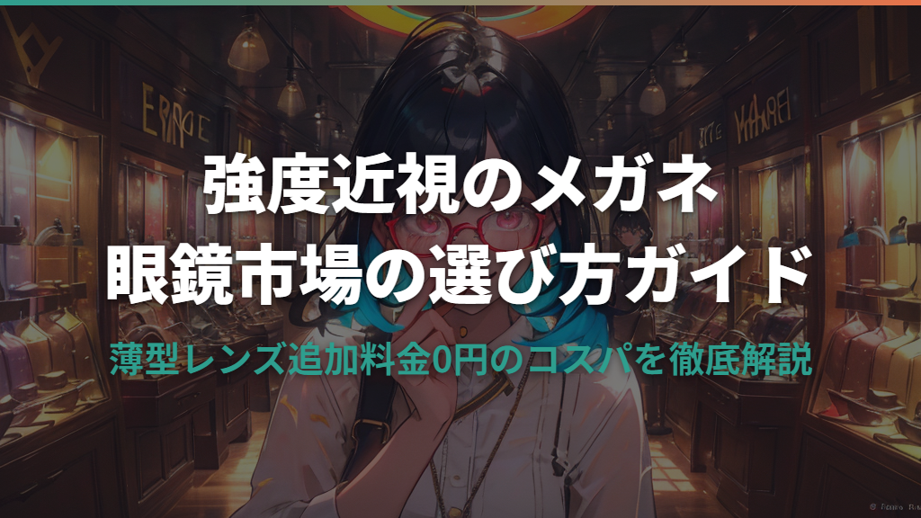 強度近視のメガネは眼鏡市場がおすすめ？選び方とメリット解説