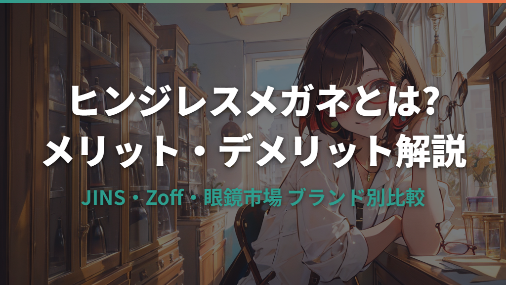 ヒンジレスメガネとは？特徴・メリット・デメリットとブランド別比較ガイド