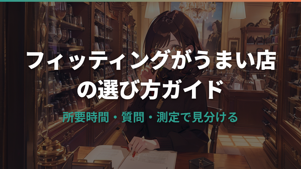 メガネのフィッティングがうまい店の見分け方と調整依頼のコツ