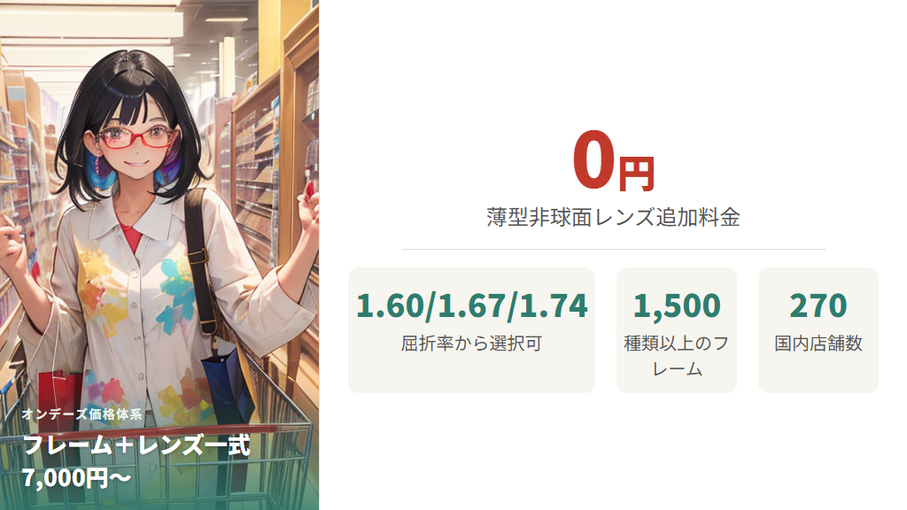 オンデーズの価格体系と「安い理由」を解説