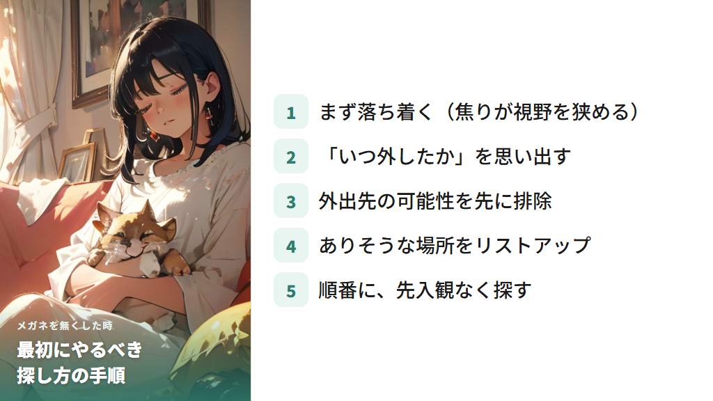 最初にやるべきこと(冷静に「いつ外したか」を思い出す)