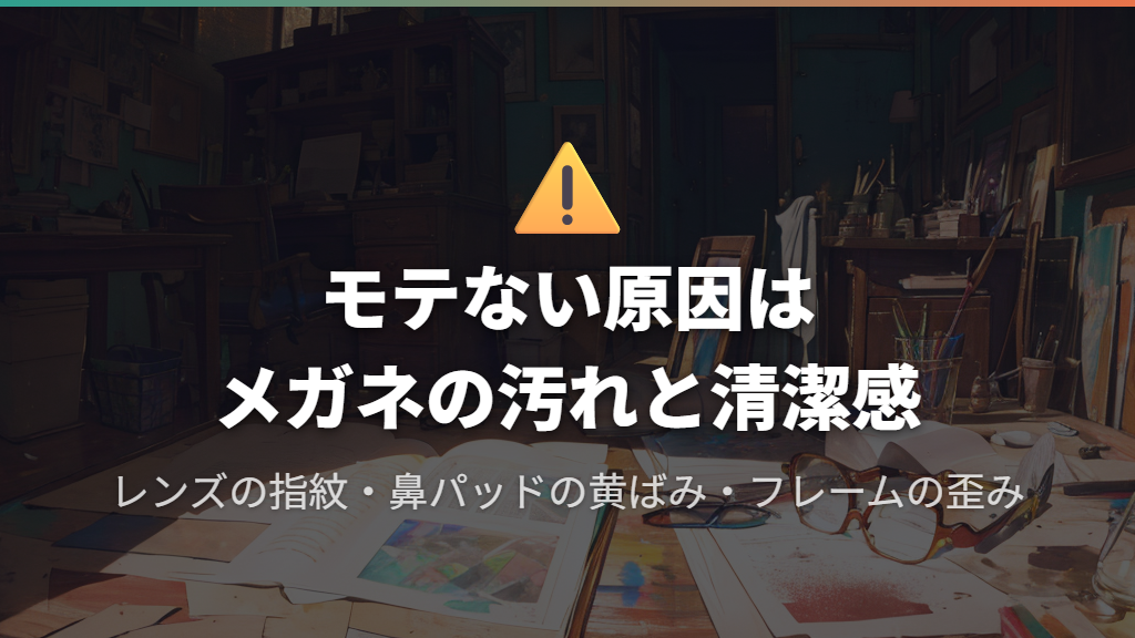 メガネ男子が清潔感でモテない外見・身だしなみの特徴