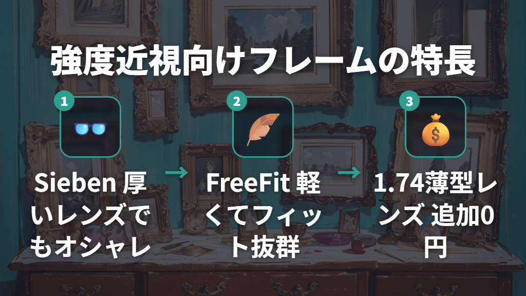 眼鏡市場のFreeFitとSiebenが強度近視向けな理由