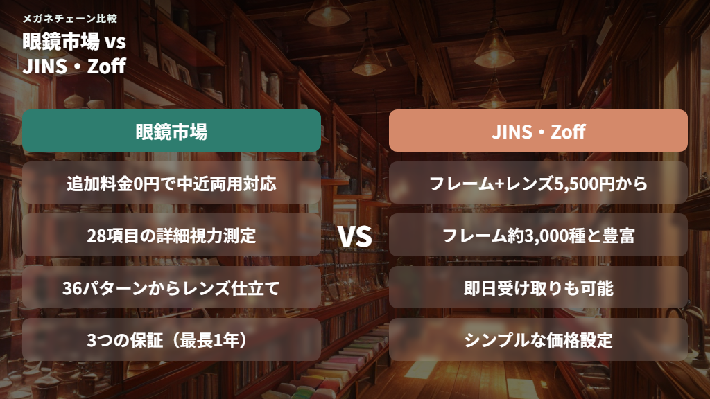 眼鏡市場の中近両用メガネが選ばれる理由（他社との違い）