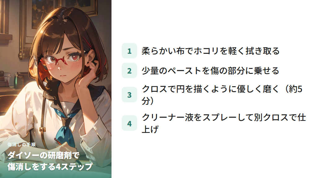 実際に試した!100均メガネ傷消しの手順と効果の口コミ