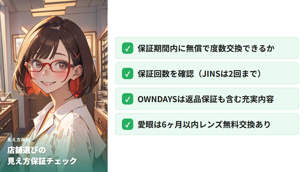 遠近両用メガネを失敗しない店舗選びで必ず確認したい見え方保証