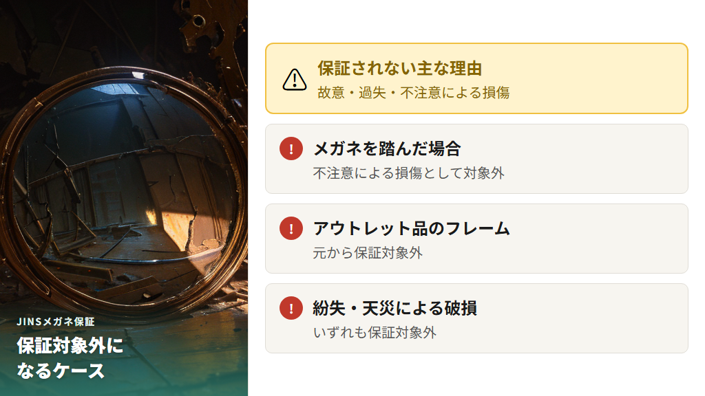 保証対象外になるケースと注意点