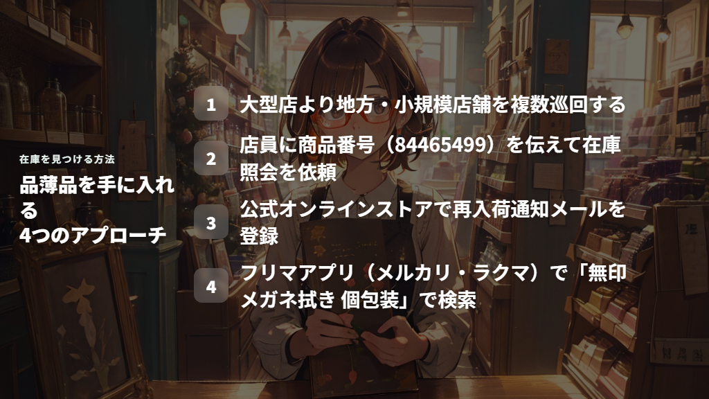 在庫を見つけるための実践的な工夫