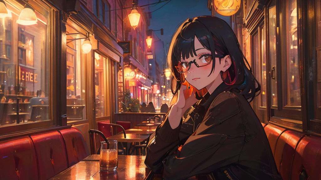 太めフレーム・フルリムで目元を強調する