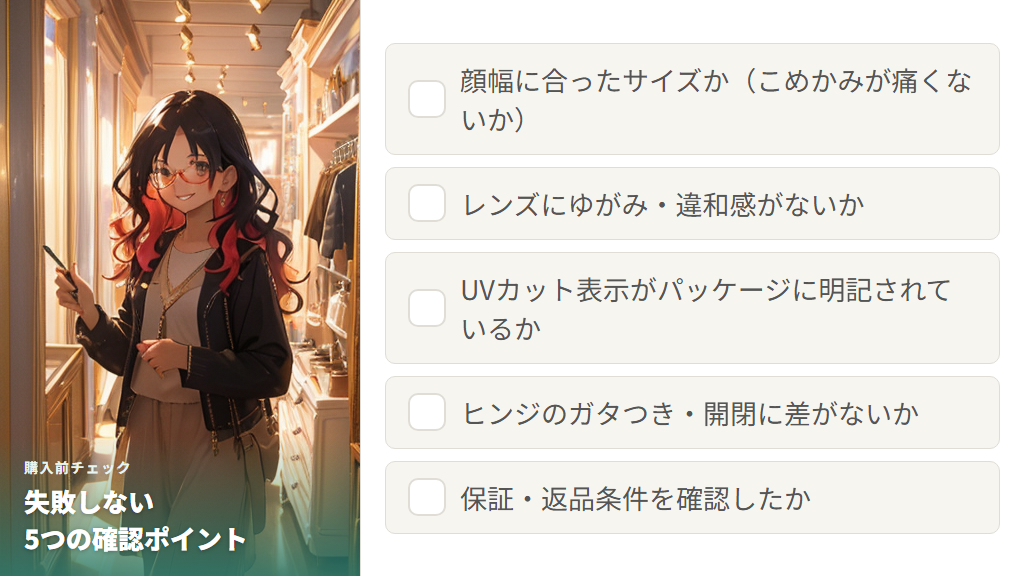 購入前の失敗しないチェックポイント