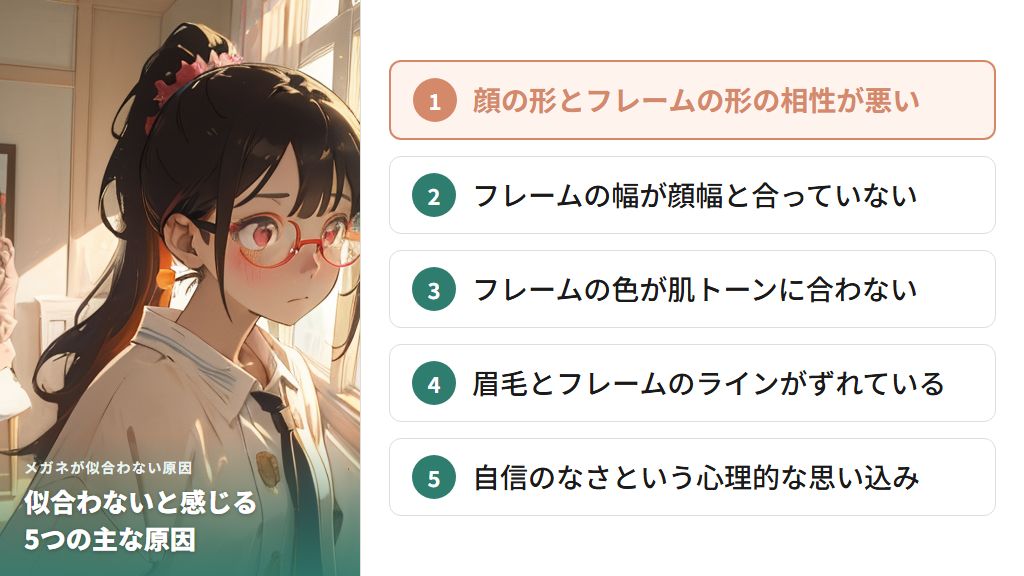メガネが似合わないと感じる主な原因と解消法