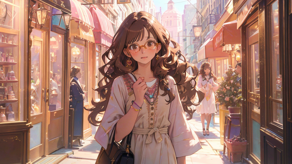 女子向け・センター分けとメガネのおすすめアレンジ