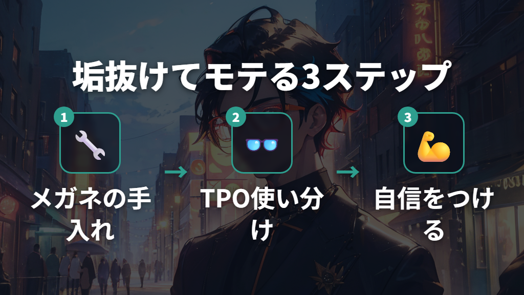メガネ男子が垢抜けてモテるための実践的な対策
