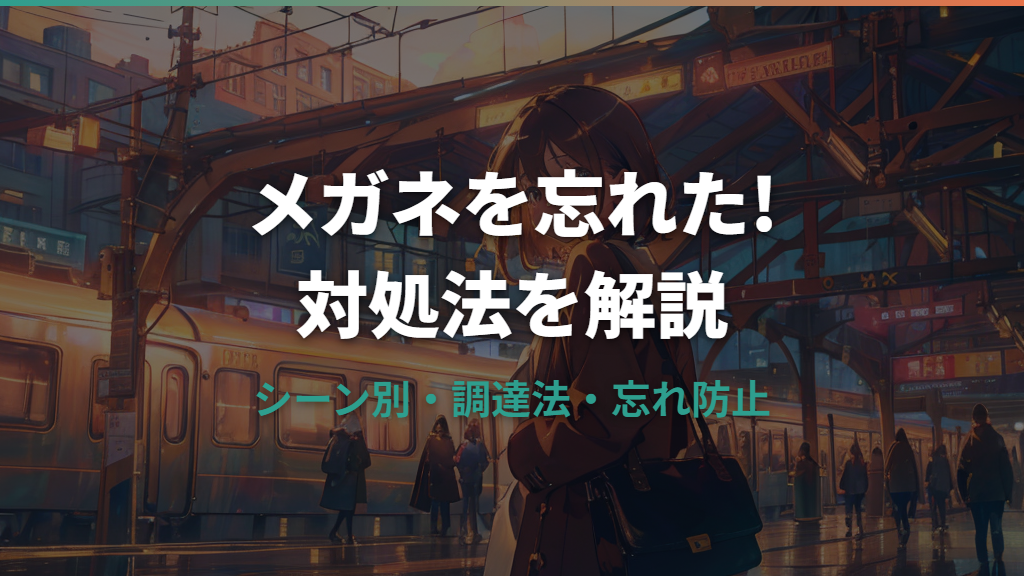 メガネを忘れたときの対処法｜仕事・旅行・健康診断シーン別の乗り切り方