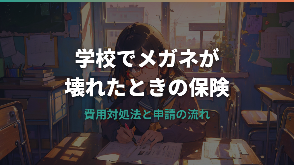 学校でメガネが壊れたときの保険と費用対処法
