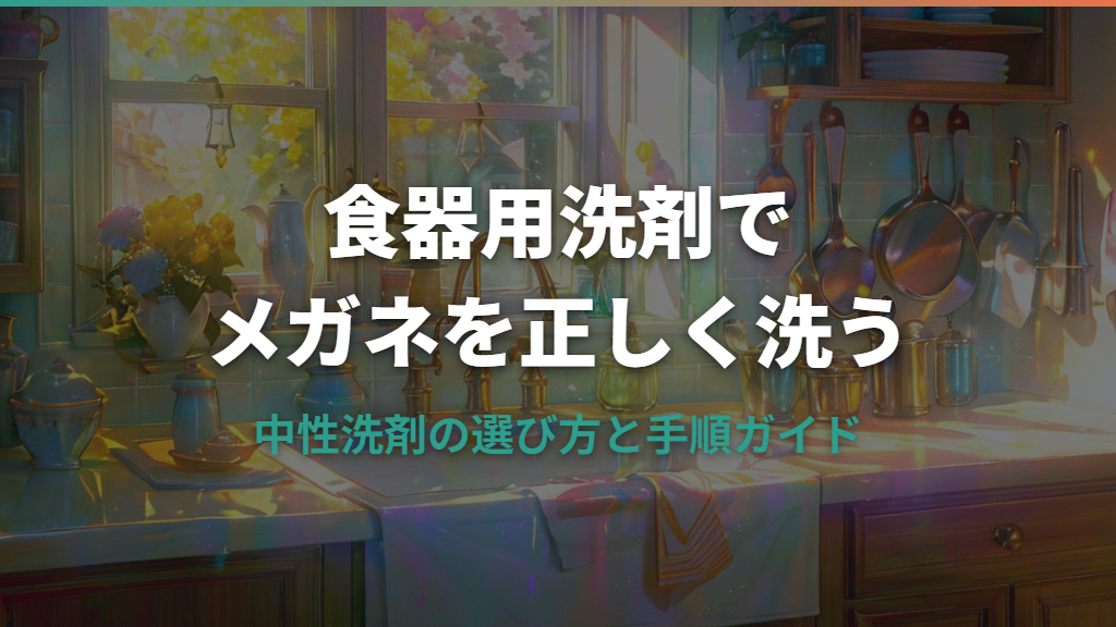 メガネの洗い方は食器用洗剤でOK？中性洗剤の選び方と正しい手順