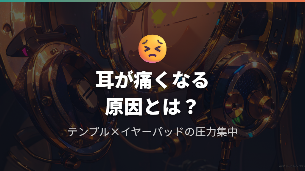 テンプルとイヤーパッドで耳への圧力が集中するメカニズム