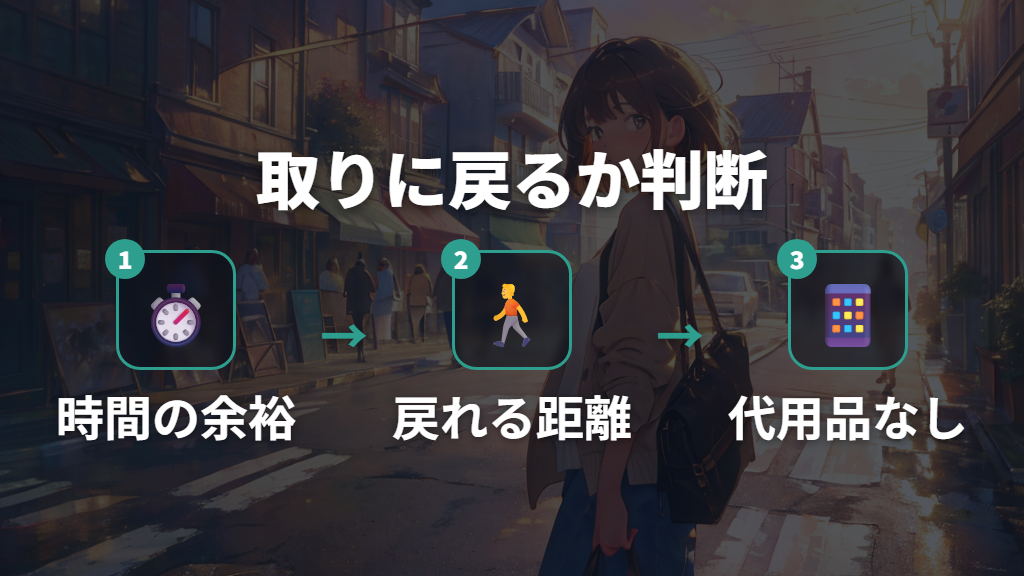 取りに戻るか判断する3つのポイントと仕事遅刻のジレンマ