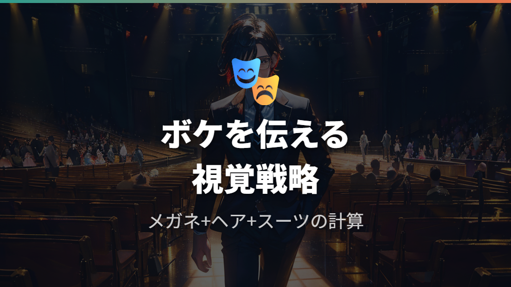 ボケ担当と伝えるための視覚戦略──メガネ・ヘアスタイル・スーツの計算