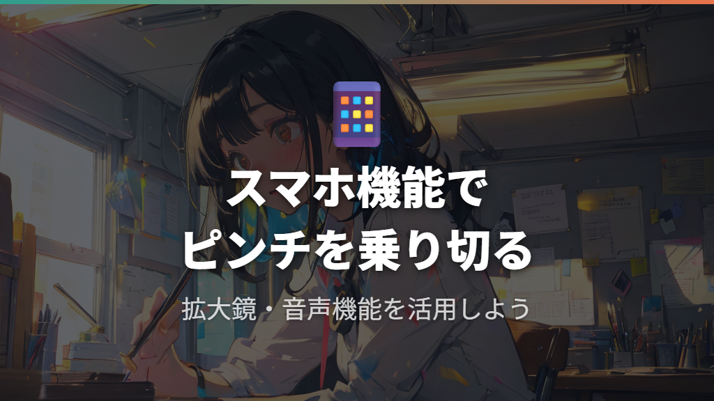 スマホ機能と職場の工夫でメガネなしの仕事を乗り切る