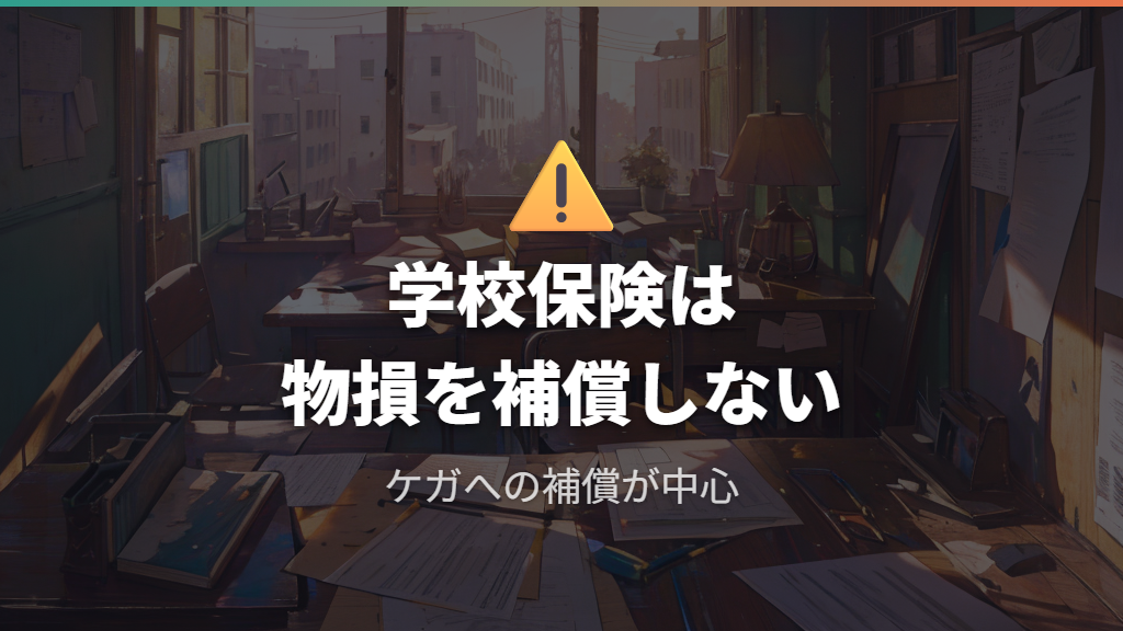 学校の保険ではメガネの物損は補償されない理由