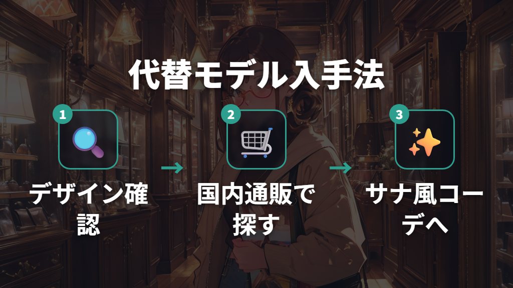 サナ風ブロウシェイプメガネを日本で手に入れる方法