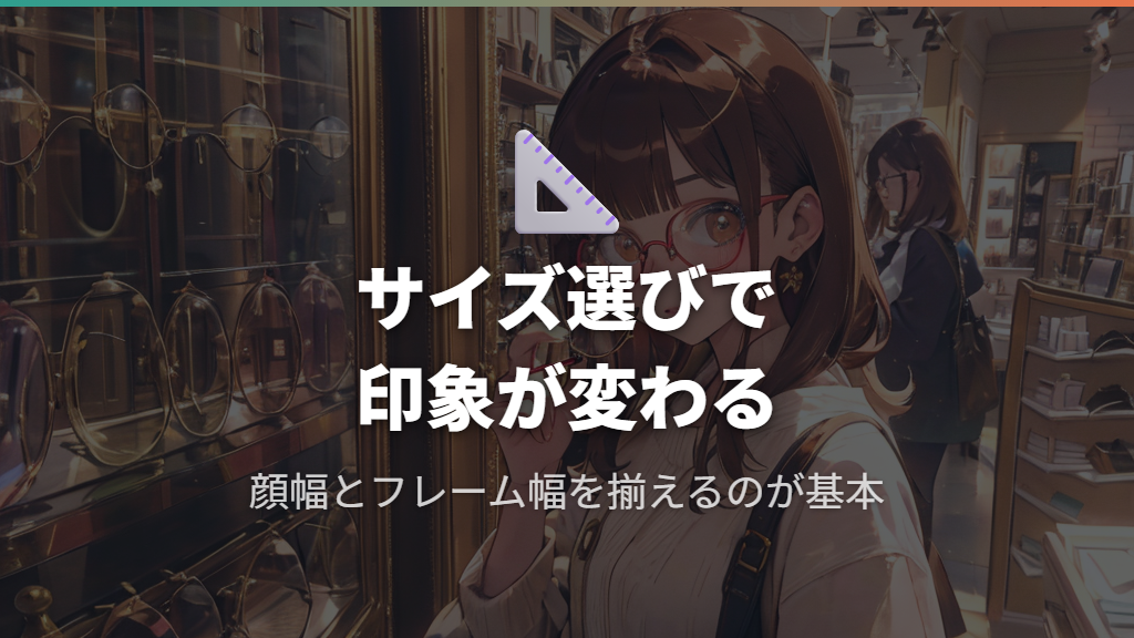 フレームサイズと顔のパーツバランスの整え方