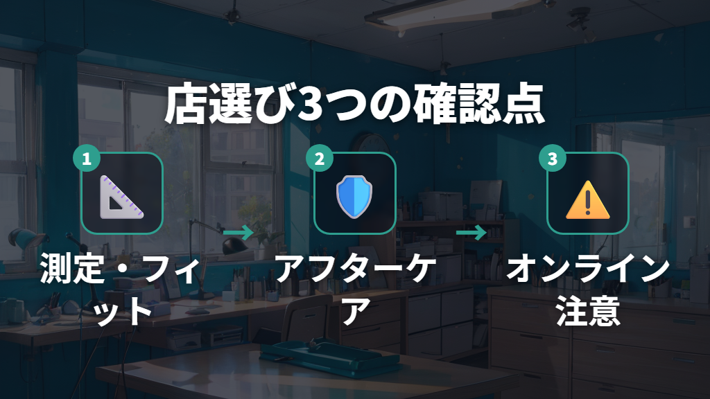 遠近両用メガネをどこで買うか決める3つのチェックポイント