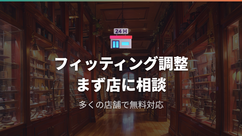 まずはメガネ店でフィッティングを調整してもらう