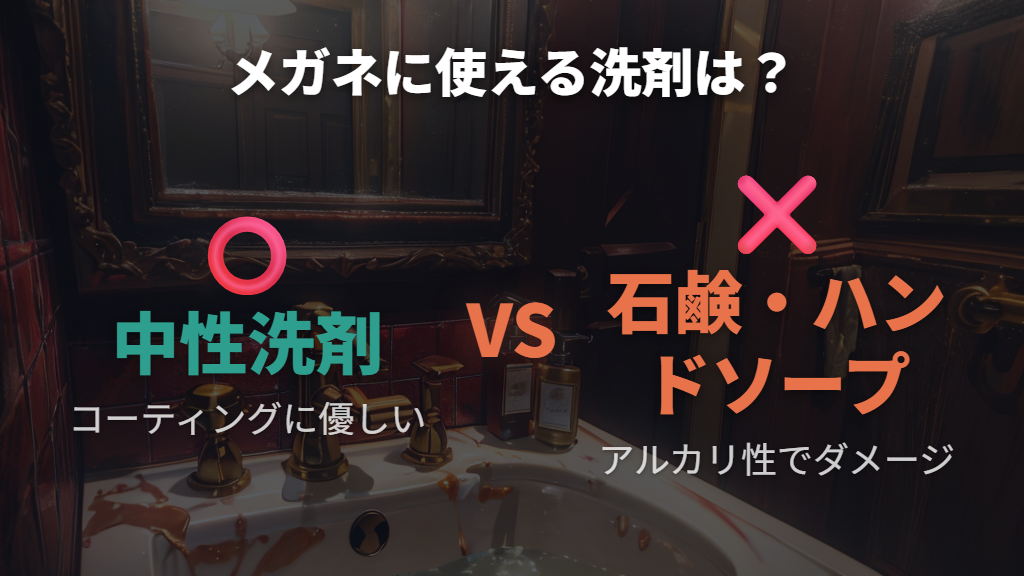 石鹸やハンドソープでメガネを洗うとコーティングが傷む理由