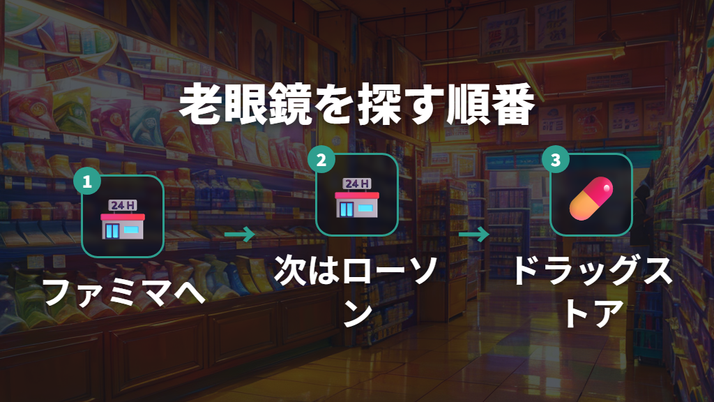 コンビニ・ドラッグストアで応急メガネを探す手順と注意点