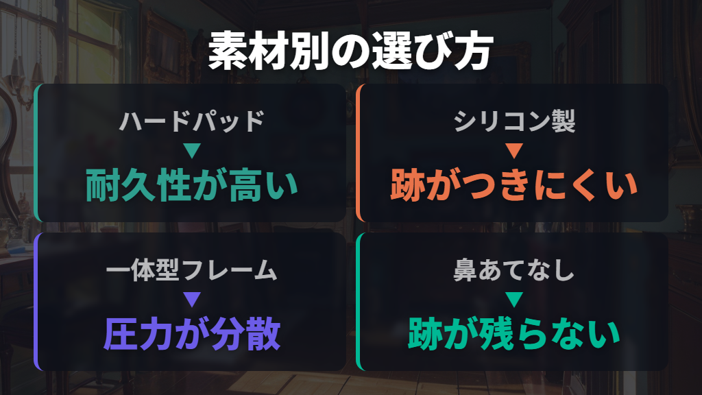 素材交換で炎症を根本的に解決する鼻パッドの選び方