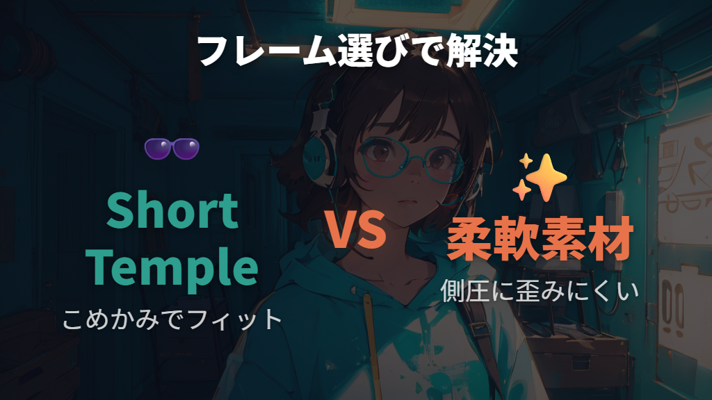 JINS・Zoffなどのヘッドホン対応メガネフレームで干渉を防ぐ