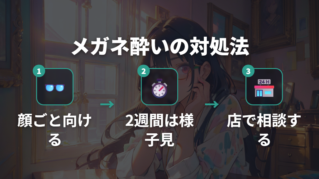 新しいメガネに慣れないときのメガネ酔い対処法