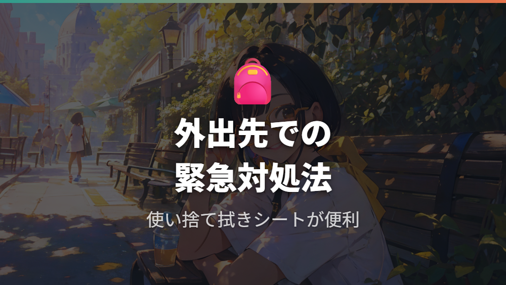 外出先での緊急対処—使い捨てメガネ拭きシートの活用
