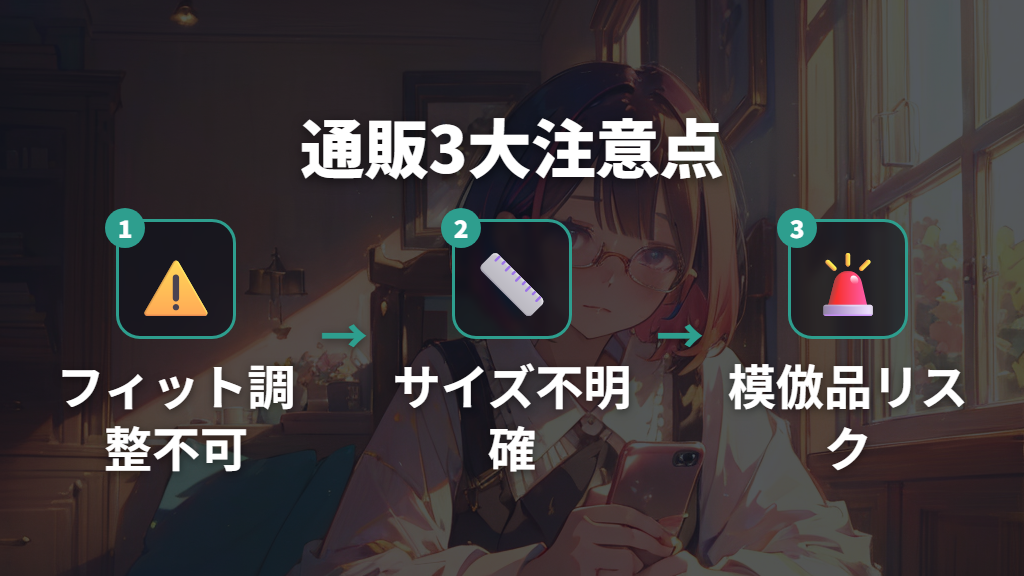 リムレスメガネを通販で買うときの3つの注意点