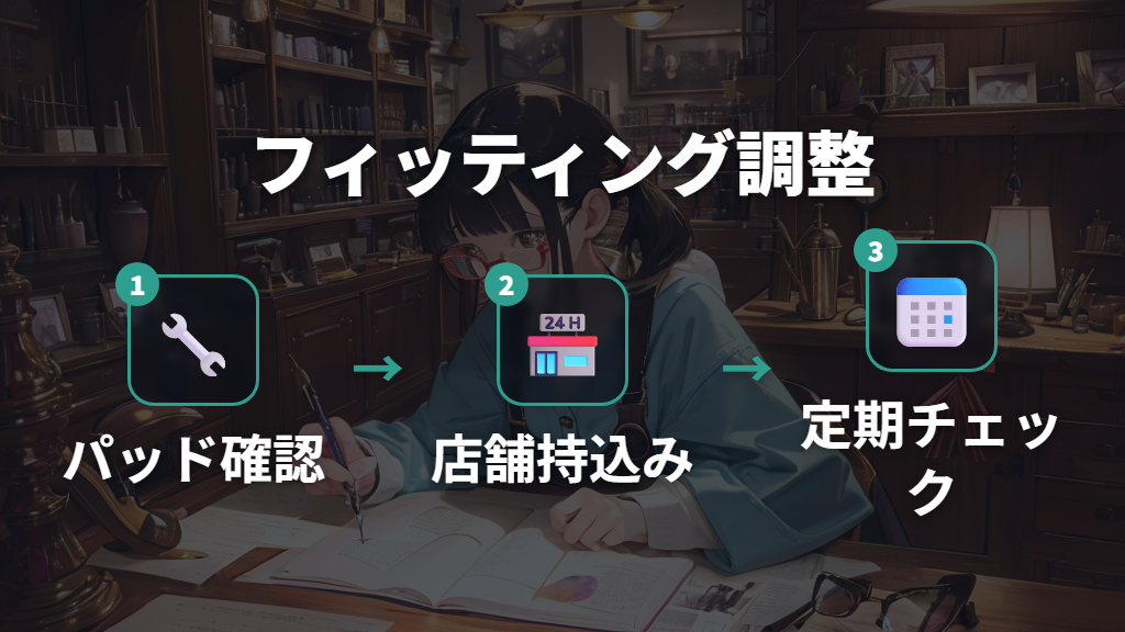 フィッティング調整で根本から解消する