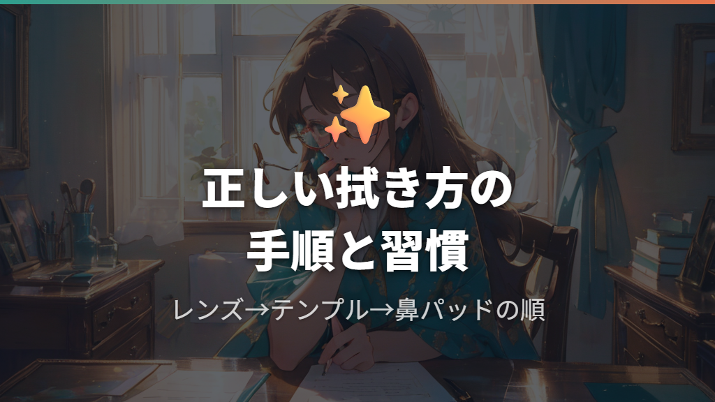 レンズを長持ちさせる拭き方の手順と日々のお手入れ習慣