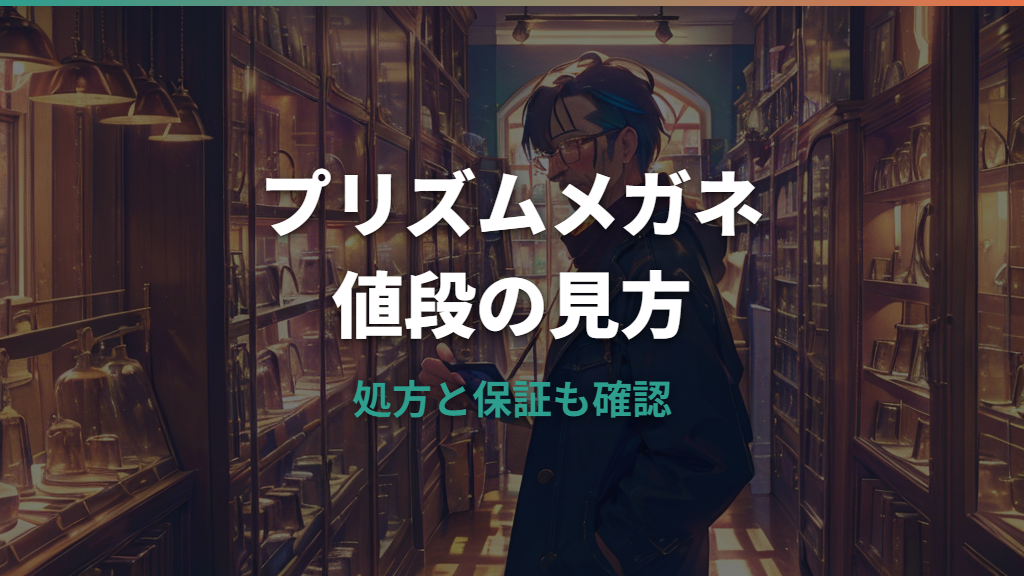 プリズムメガネの値段はいくら？追加料金・処方・保証まで解説