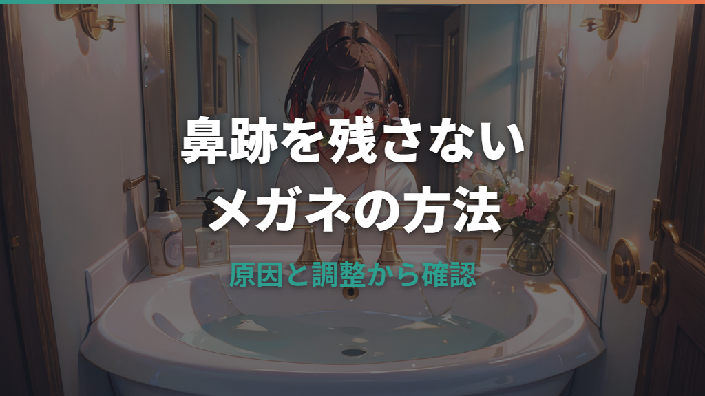 メガネで鼻に跡がつかない方法｜原因・調整・選び方まで解説