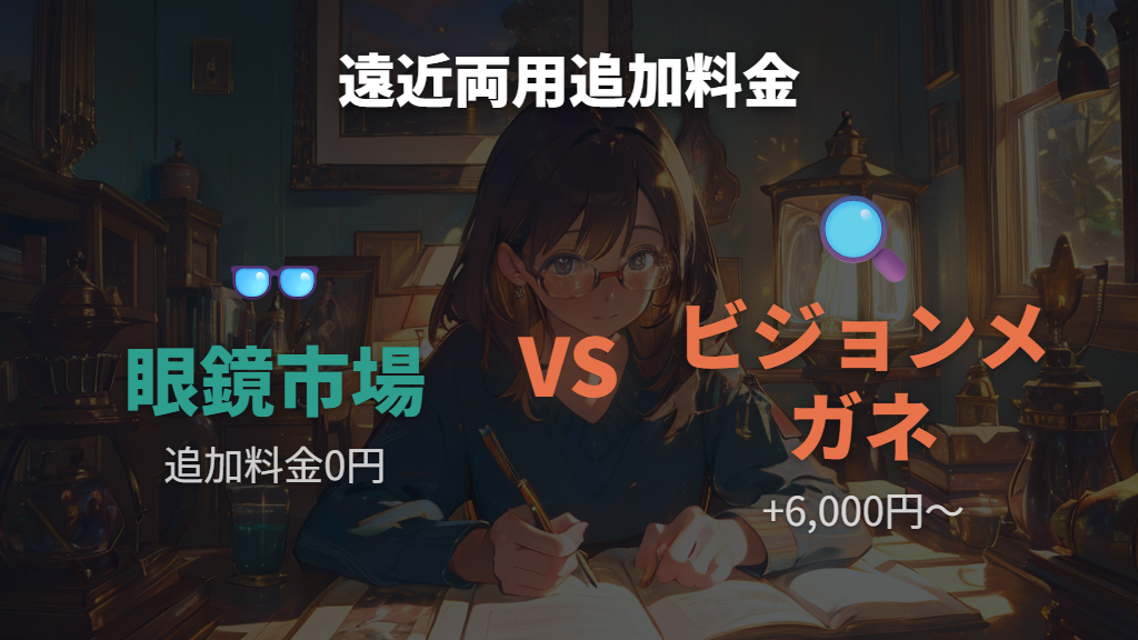 遠近両用やブルーライトカットの追加料金