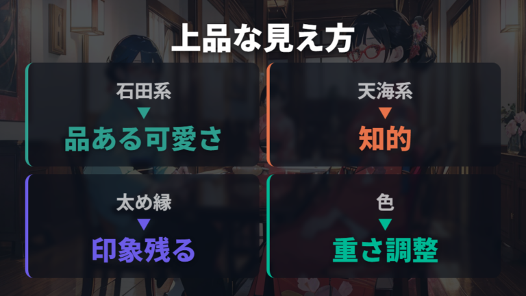 40代50代のメガネ芸能人に見る上品な見え方