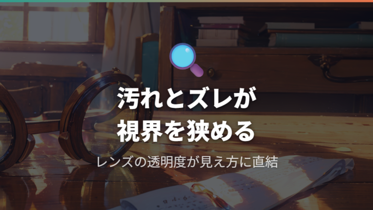 度数やレンズ汚れが見えにくさを強める影響