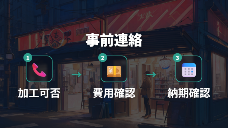 持ち込み加工できる店舗選びは事前連絡で絞る