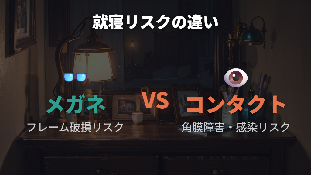コンタクト併用時の就寝リスクの違い