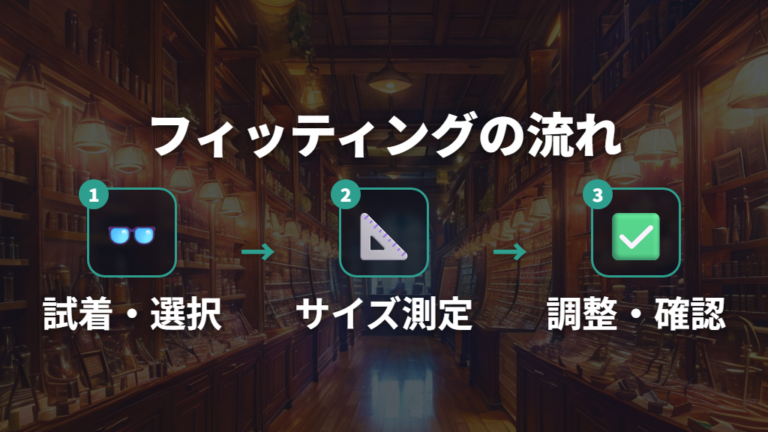眼鏡市場の店舗でのフィッティング手順
