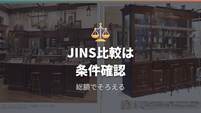 JINSとの料金比較ポイントは追加調査が必要