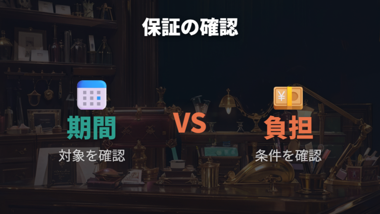 高額購入で確認したい保証内容は期間と自己負担