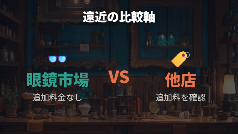 他の遠近両用メガネとの比較で見る眼鏡市場の強み