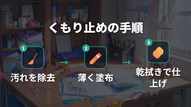 ダイソーくもり止めペンの正しい使用手順